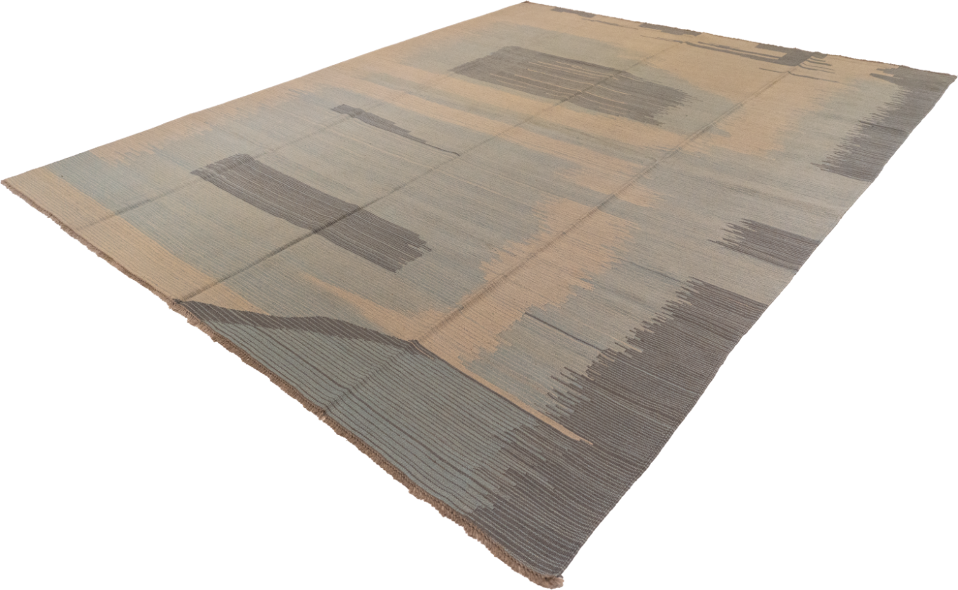 W 8.1 L 10 Kilim 100% Wool Hand-Woven All-Over Design - 63658