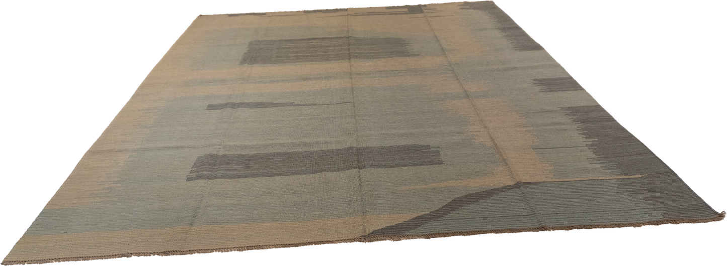 W 8.1 L 10 Kilim 100% Wool Hand-Woven All-Over Design - 63658