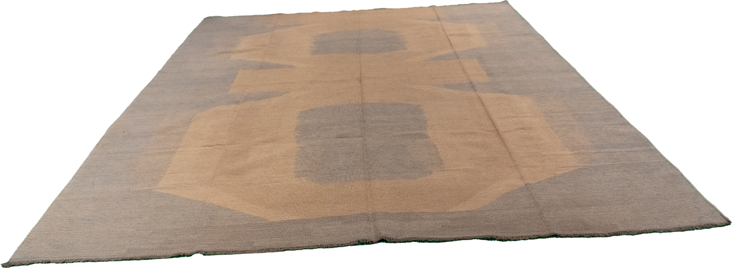 W 8.1 L 10 Kilim 100% Wool Hand-Woven Modern Design - 63659
