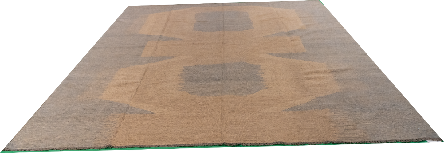 W 8.1 L 10 Kilim 100% Wool Hand-Woven Modern Design - 63659
