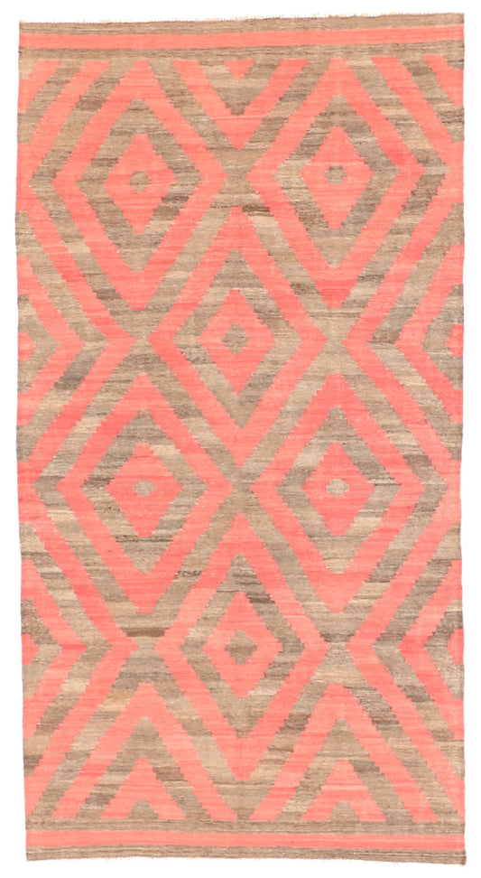 5.4 x 10 - Kilim Fine/Wool Modern Rectangle - Finest Hand-Made Quality Wool — 63664