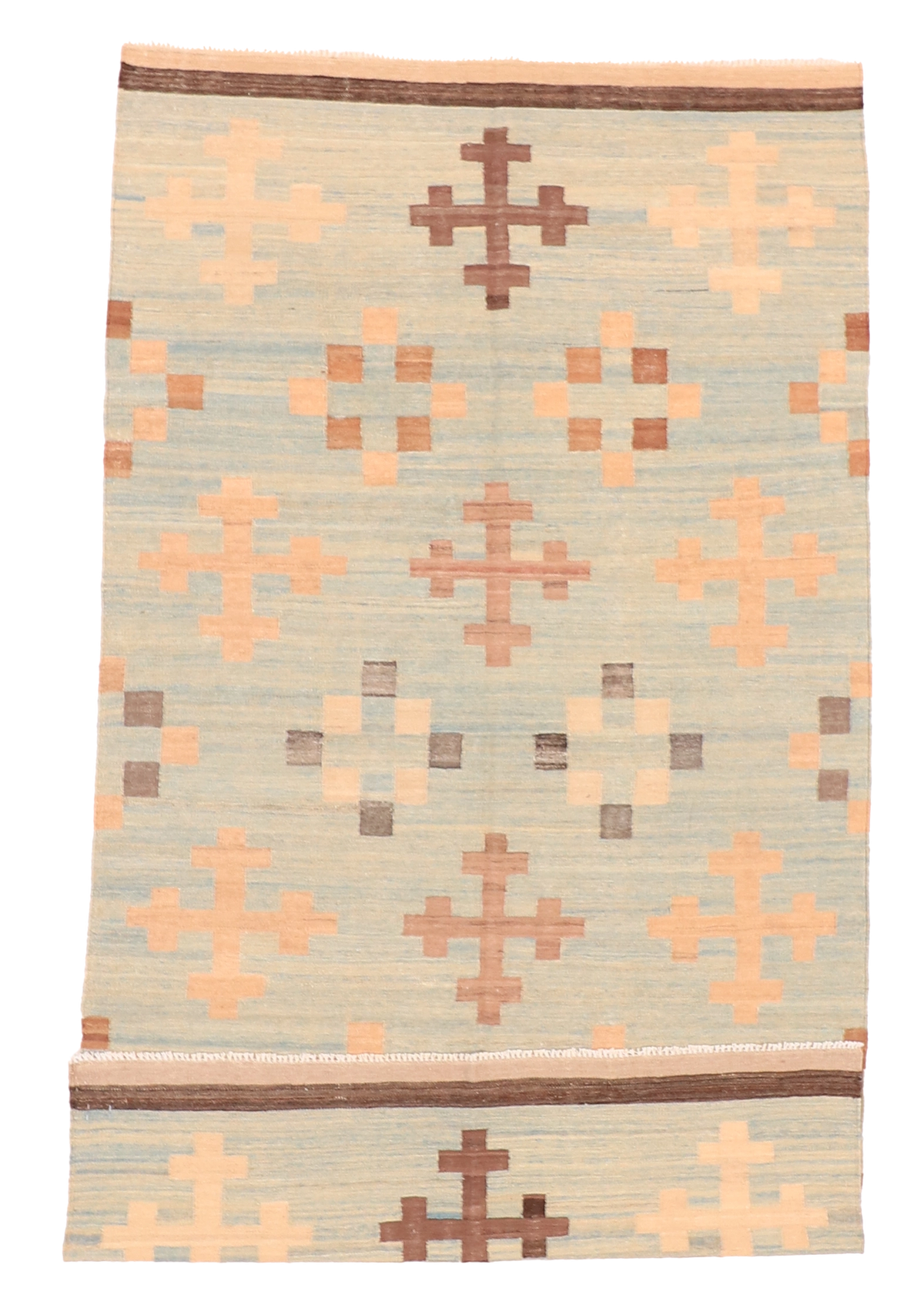 W 5.6 L 10.1 Kilim 100% Wool Hand-Woven All-Over Design - 63665