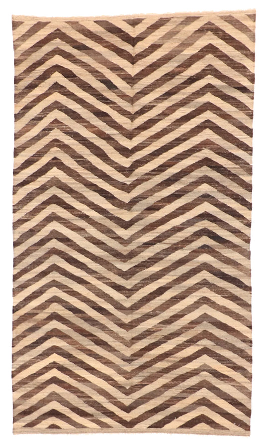 5.7 x 9.8 - Kilim Fine/Wool Modern Rectangle - Finest Hand-Knotted Quality Wool — 63666