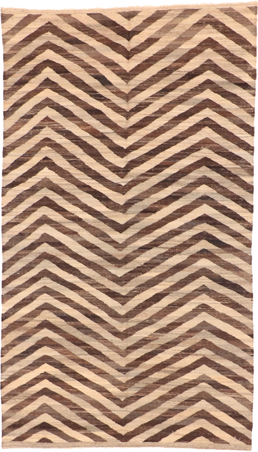 W 5.7 L 9.8 Kilim 100% Wool Hand-Woven All-Over Design - 63666