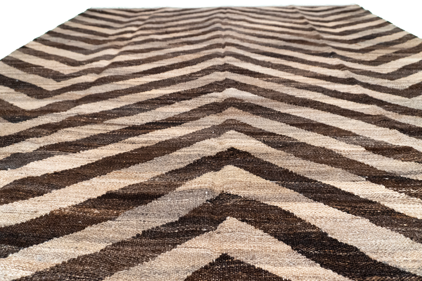 W 5.7 - L 9.8 - Kilim Fine/Wool Modern Rectangle - Finest Hand-Made Quality Wool - 63666