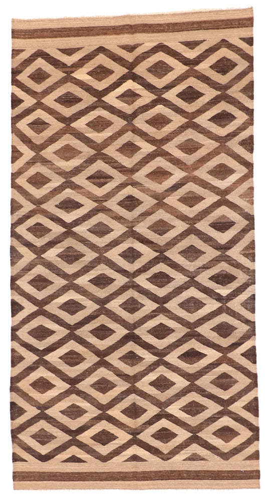 5.2 x 10.1 - Kilim Fine/Wool Modern Rectangle - Finest Hand-Made Quality Wool — 63669