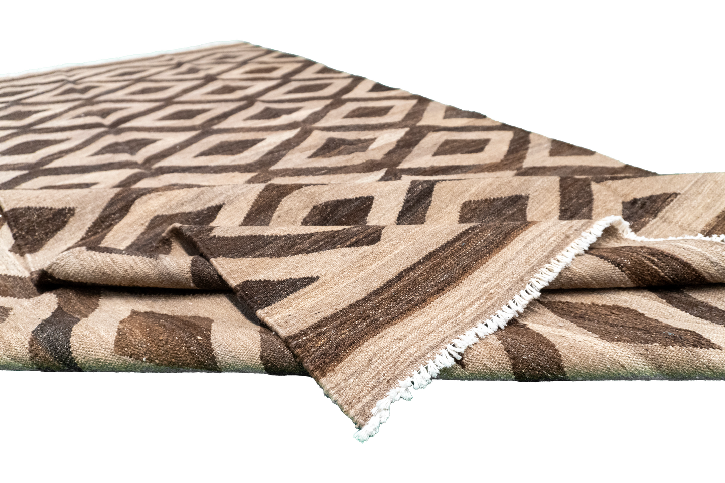 W 5.2 - L 10.1 - Kilim Fine/Wool Modern Rectangle - Finest Hand-Made Quality Wool - 63669