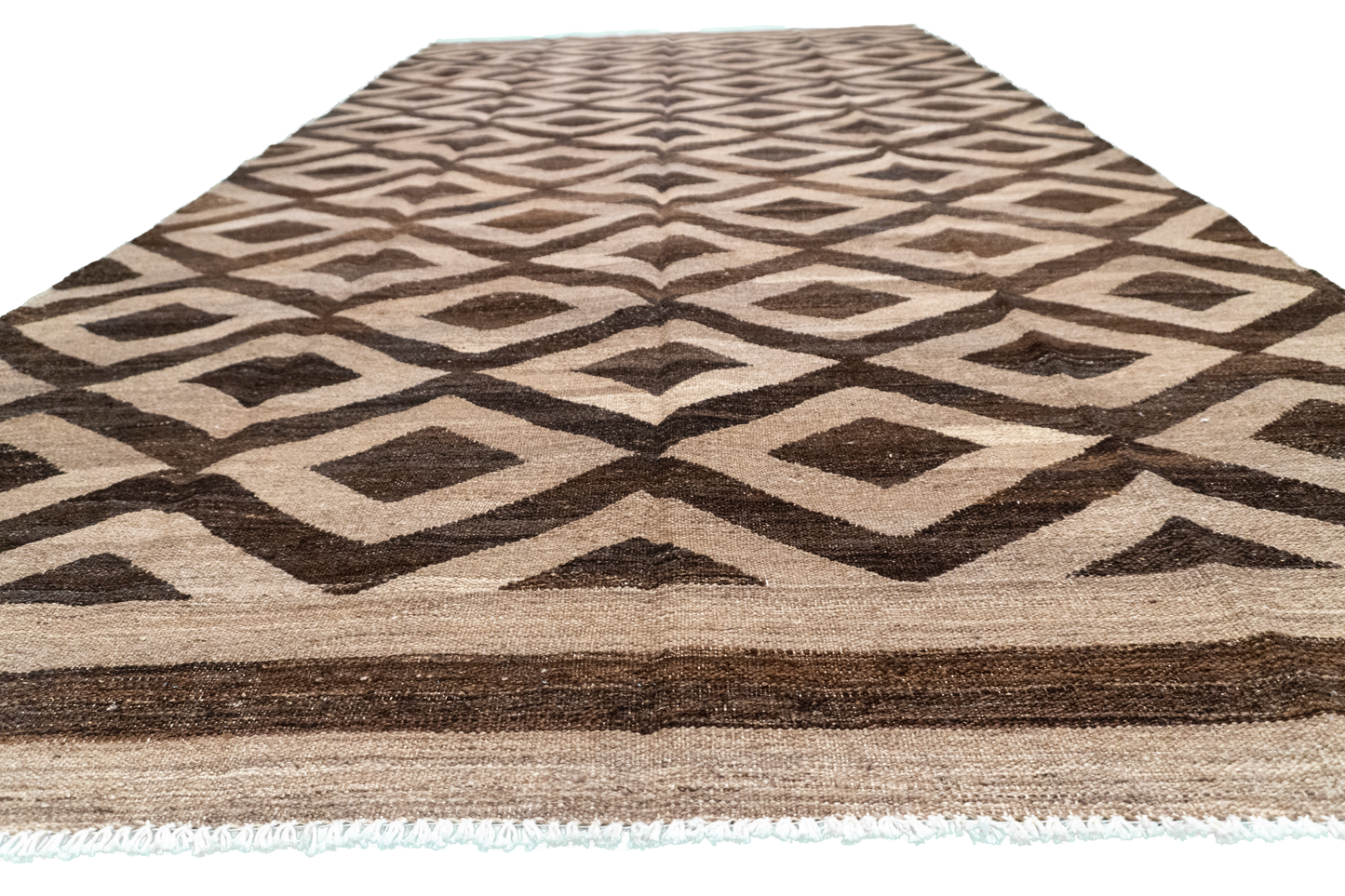 W 5.2 - L 10.1 - Kilim Fine/Wool Modern Rectangle - Finest Hand-Made Quality Wool - 63669