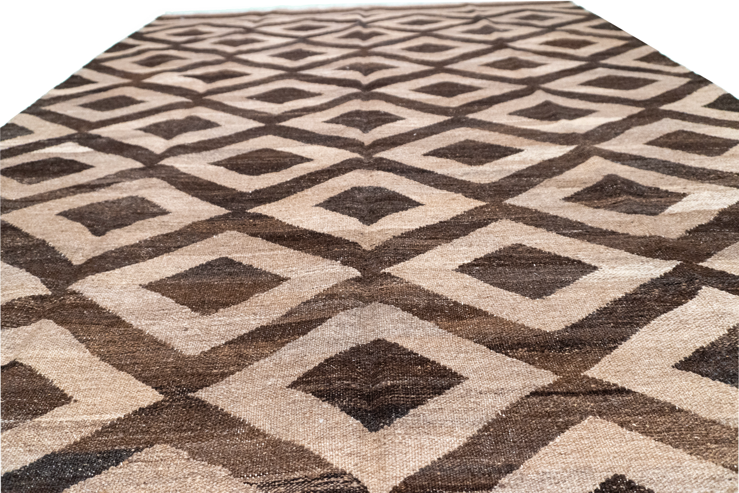 W 5.2 - L 10.1 - Kilim Fine/Wool Modern Rectangle - Finest Hand-Made Quality Wool - 63669
