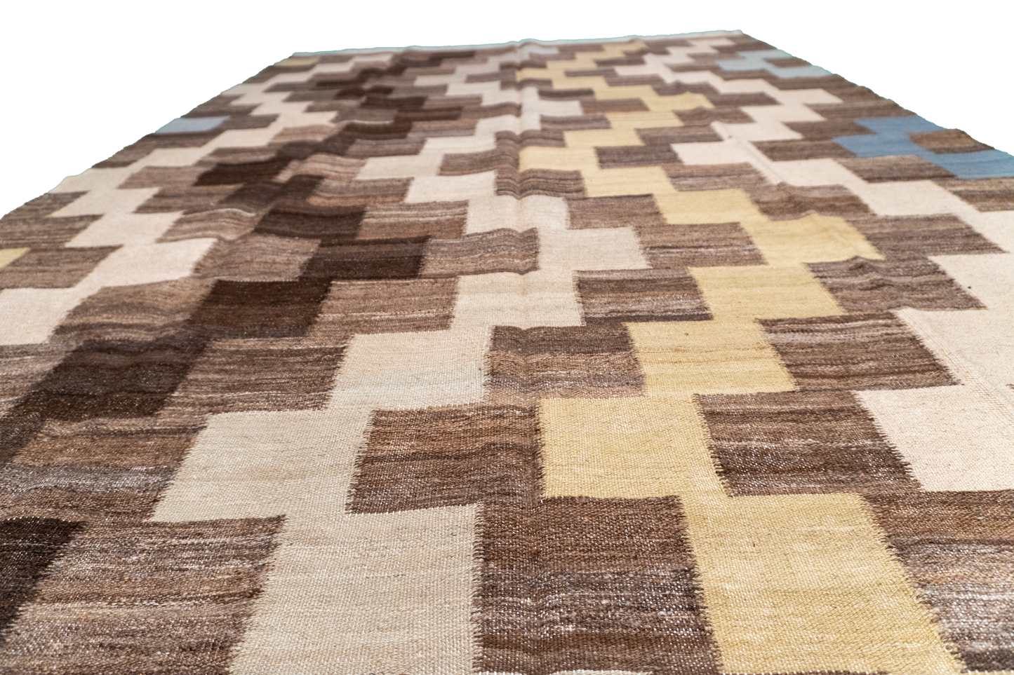 W 6 - L 12.11 - Kilim Fine/Wool Modern Rectangle - Finest Hand-Made Quality Wool - 63670