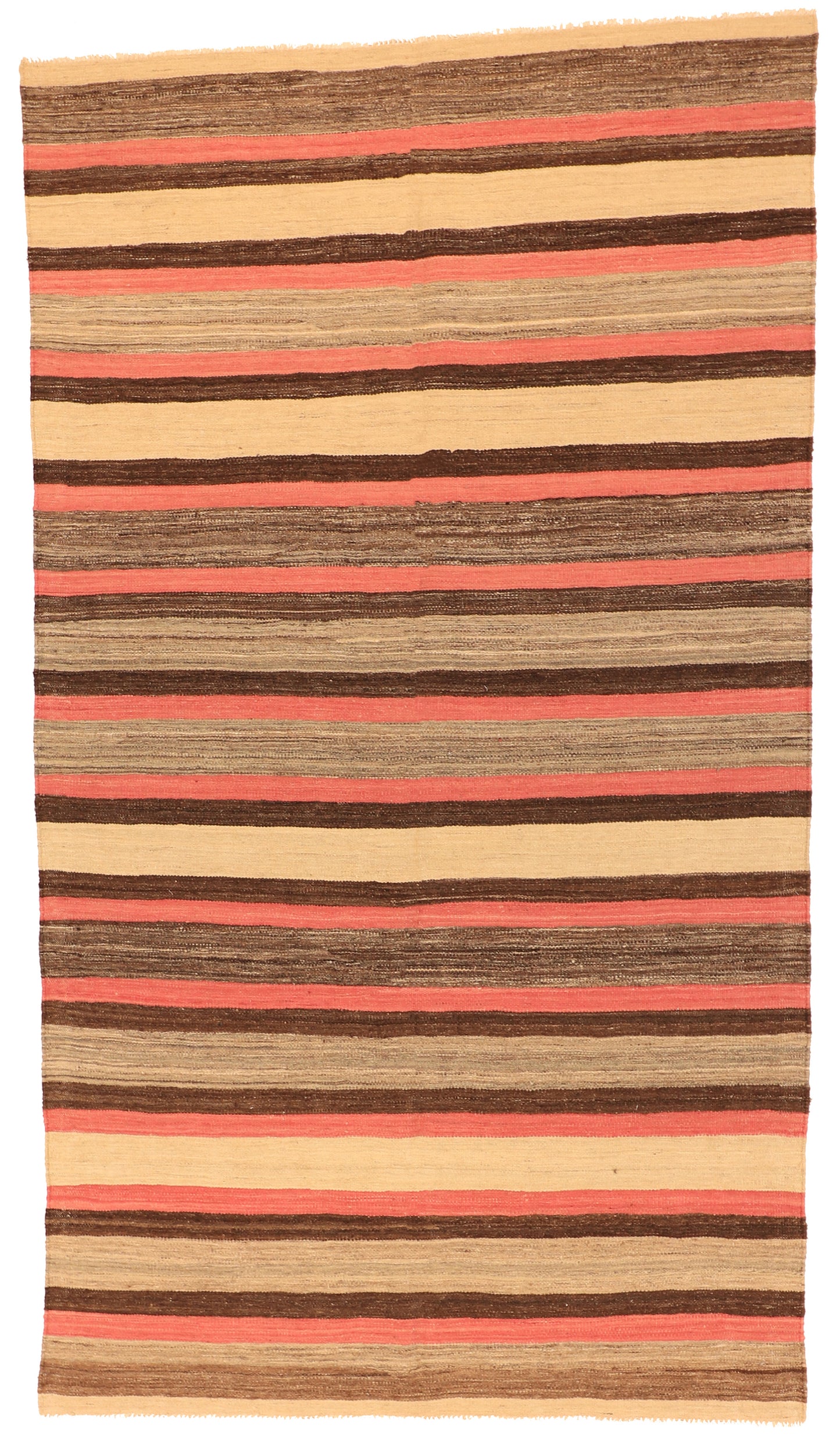 W 5.5 L 9.6 Kilim 100% Wool Hand-Woven Modern Design - 63676