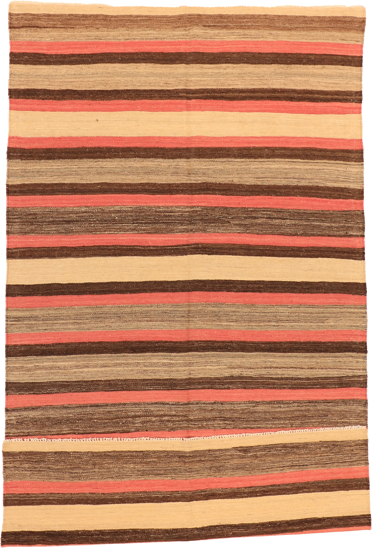 W 5.5  L 9.6 Kilim 100% Wool Hand-Woven All-Over Design - 63676