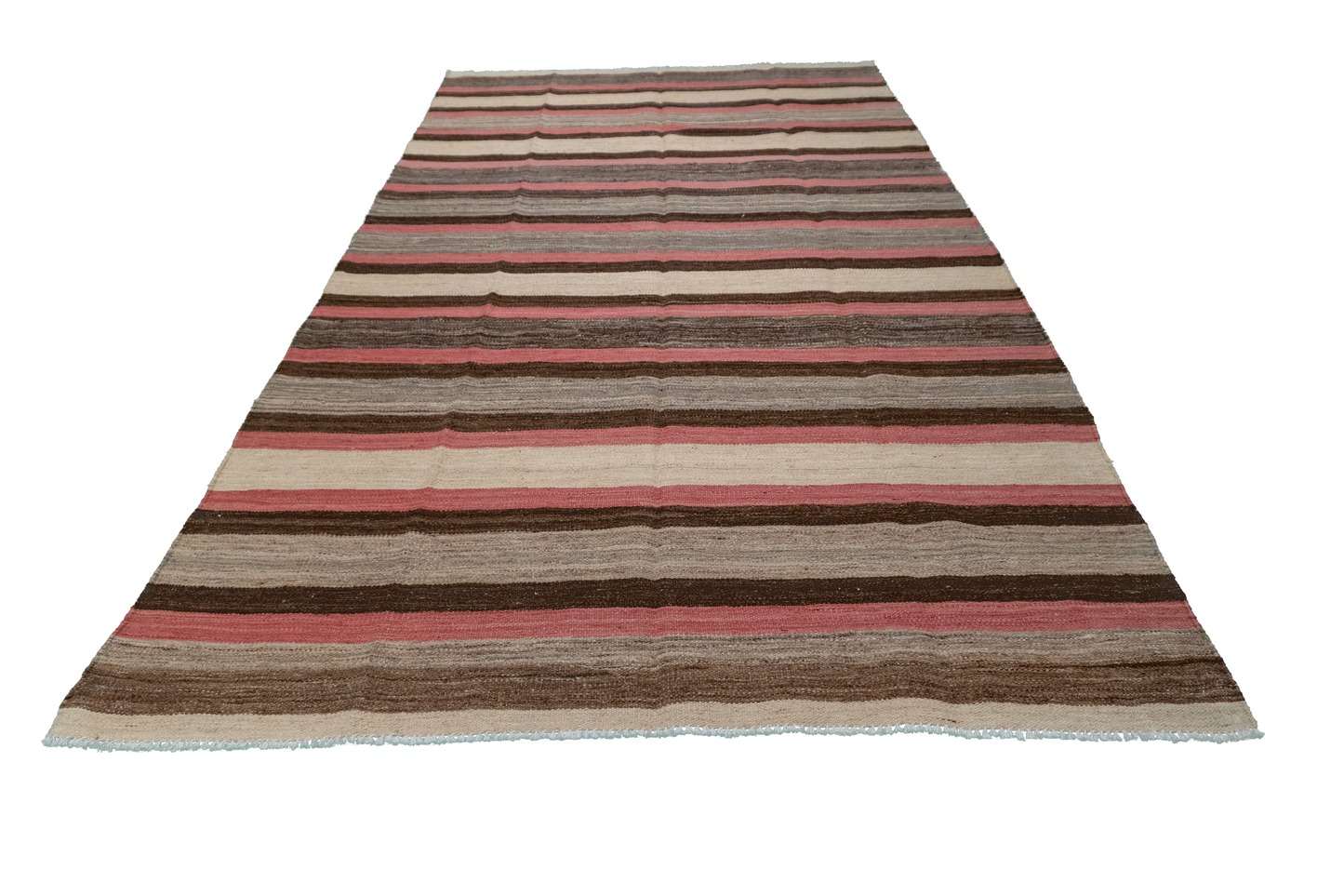 W 5.5 L 9.6 Kilim 100% Wool Hand-Woven Modern Design - 63676