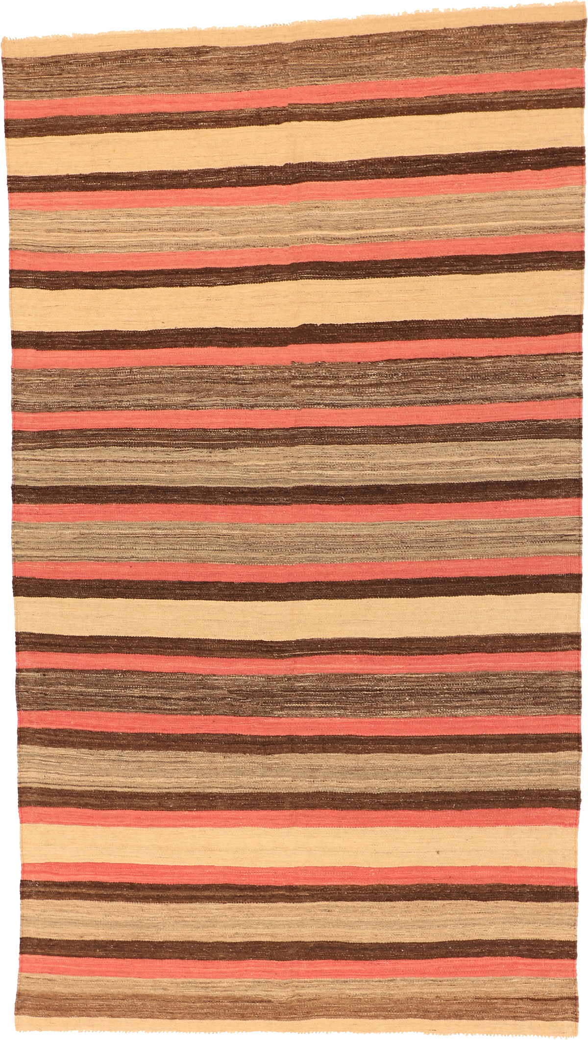 W 5.5  L 9.6 Kilim 100% Wool Hand-Woven All-Over Design - 63676