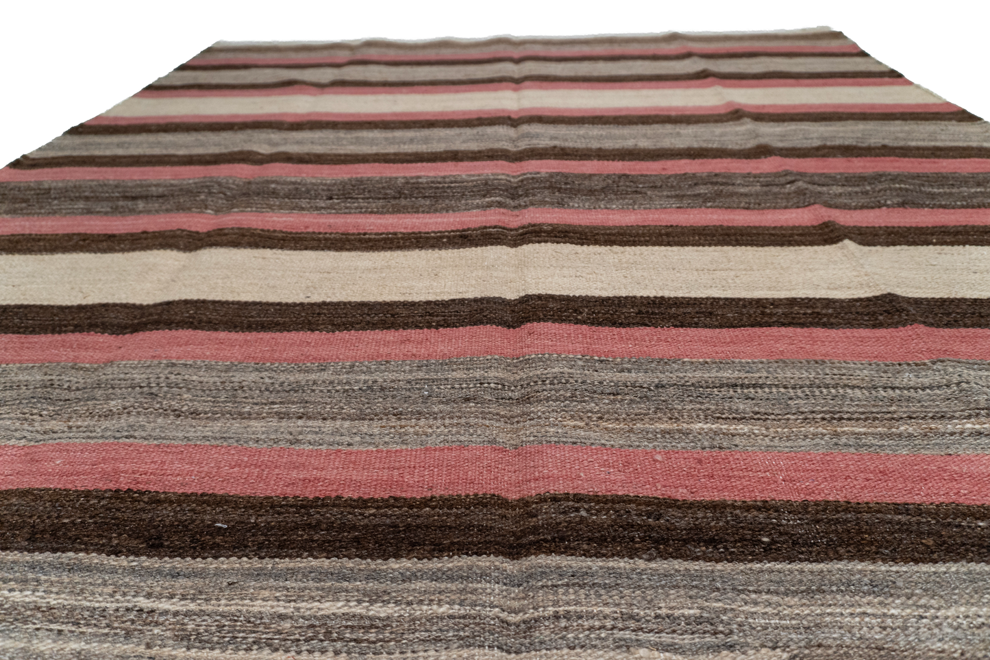 W 5.5 L 9.6 Kilim 100% Wool Hand-Woven Modern Design - 63676