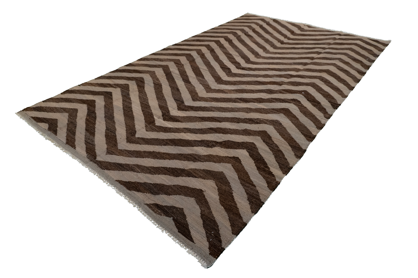 W 5.8 L 9.8 Kilim 100% Wool Hand-Woven Modern Design - 63677
