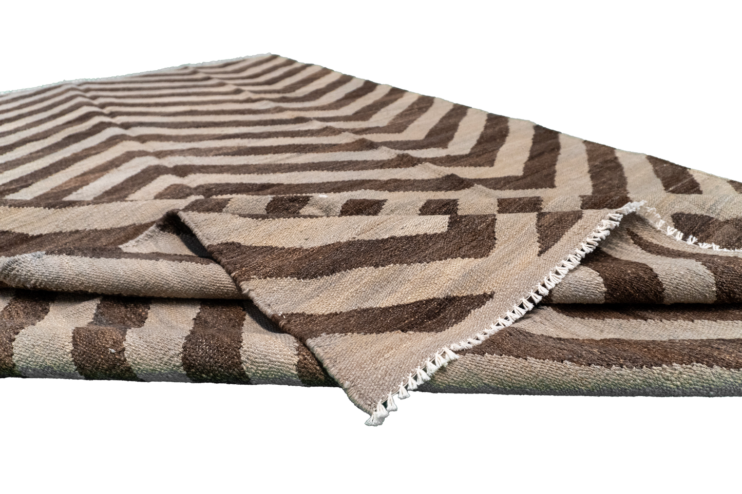 W 5.8 L 9.8 Kilim 100% Wool Hand-Woven Modern Design - 63677