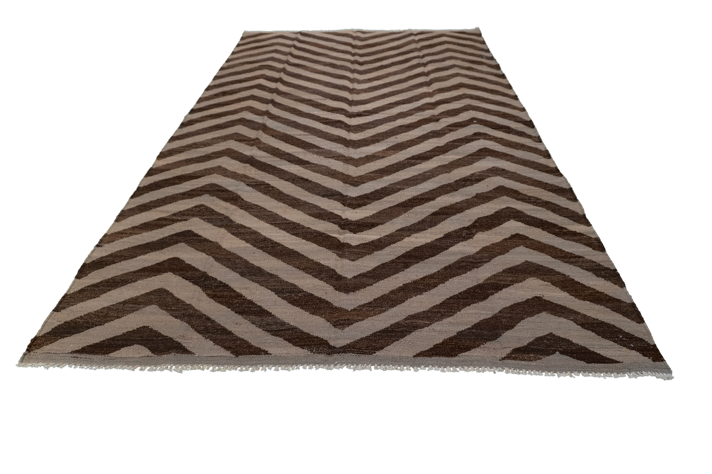 W 5.8 L 9.8 Kilim 100% Wool Hand-Woven Modern Design - 63677