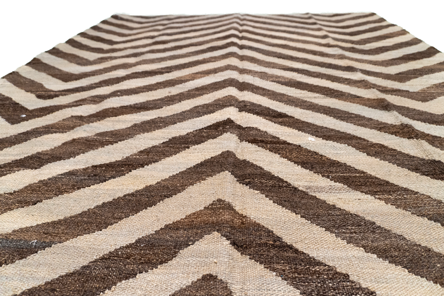 W 5.8 L 9.8 Kilim 100% Wool Hand-Woven Modern Design - 63677
