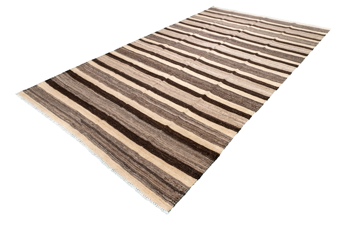 W 5.5 - L 9.10 - Kilim Fine/Wool Modern Rectangle - Finest Hand-Made Quality Wool - 63678