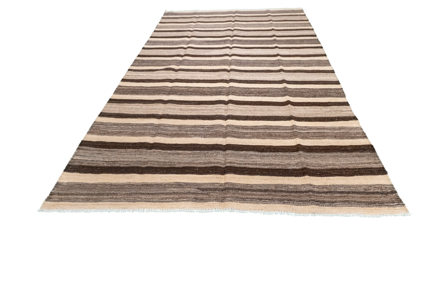 W 5.5 - L 9.10 - Kilim Fine/Wool Modern Rectangle - Finest Hand-Made Quality Wool - 63678