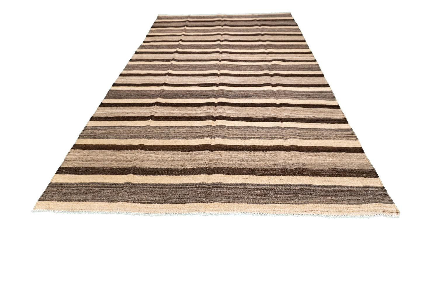 W 5.5 - L 9.10 - Kilim Fine/Wool Modern Rectangle - Finest Hand-Made Quality Wool - 63678