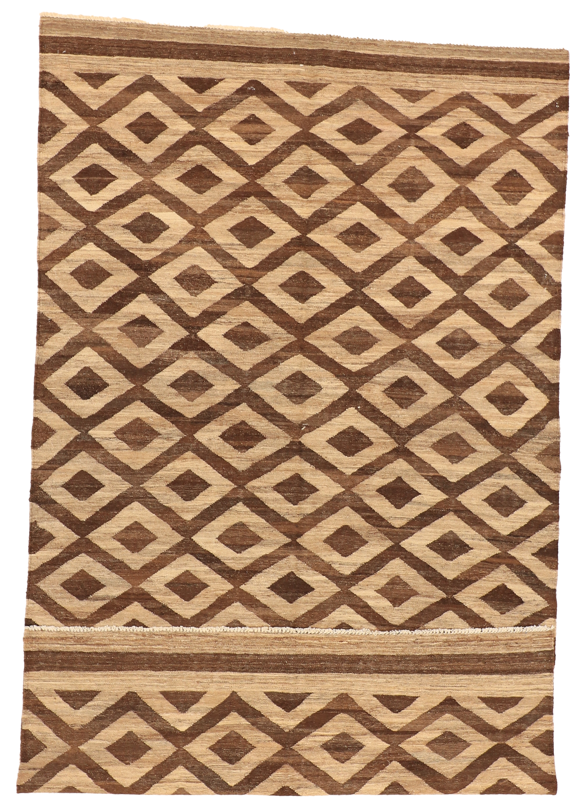 W 5.6 - L 9.8 Kilim 100% Wool Hand-Woven Gallery Rug - 63679