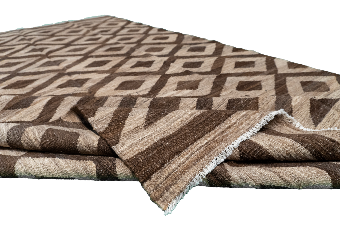 W 5.6 - L 9.8 - Kilim Fine/Wool Modern Rectangle - Finest Hand-Made Quality Wool - 63679