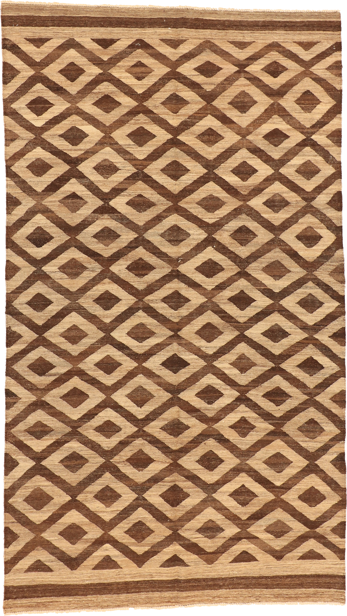 W 5.6 - L 9.8 Kilim 100% Wool Hand-Woven Gallery Rug - 63679
