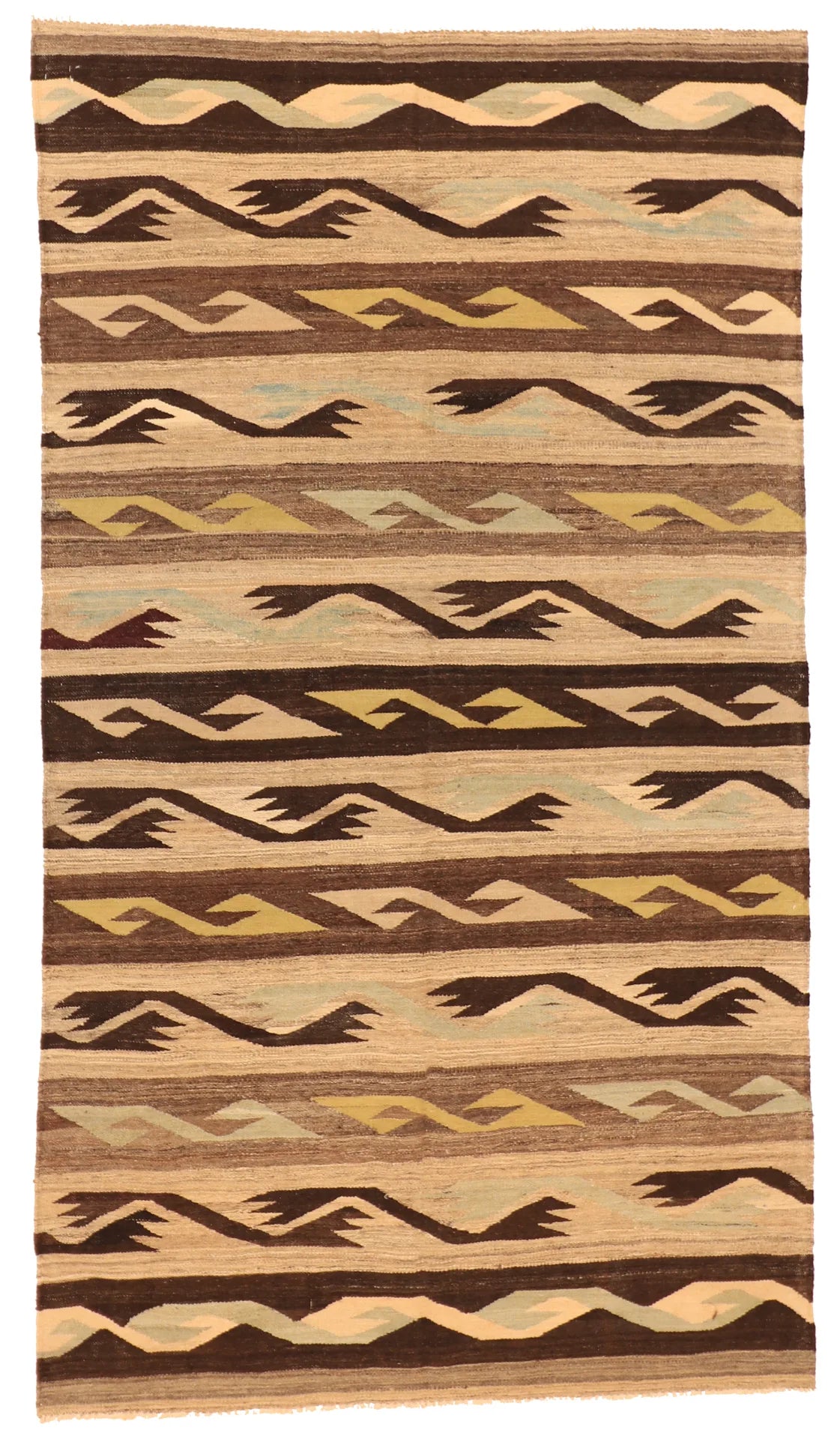 5.5 x 9.7 - Kilim Fine/Wool Modern Rectangle - Finest Hand-Made Quality Wool — 63680
