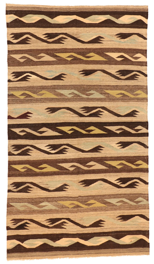 5.5 x 9.7 - Kilim Fine/Wool Modern Rectangle - Finest Hand-Knotted Quality Wool — 63680