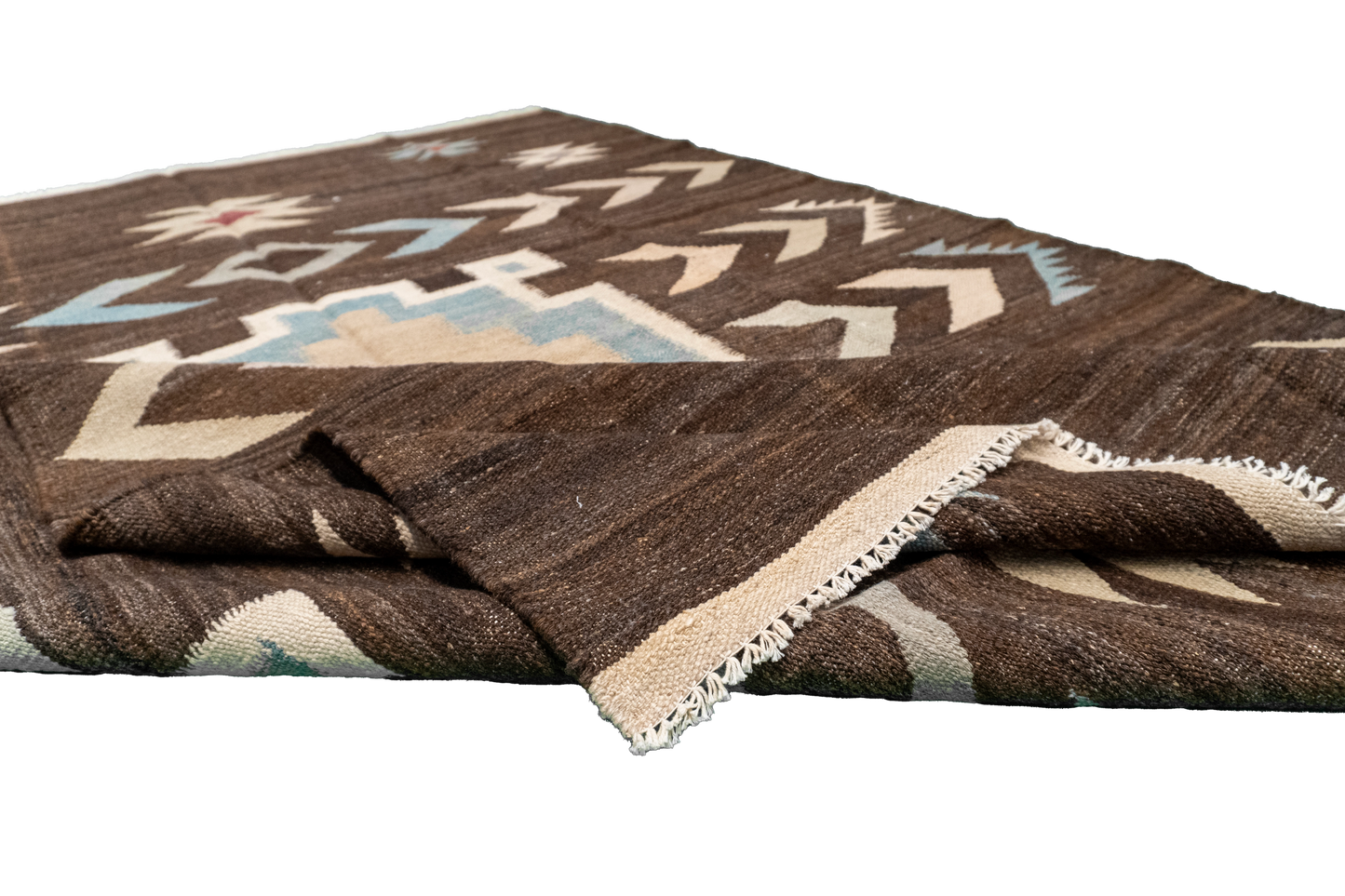 W 5.7 - L 8.4 - Kilim Fine/Wool Modern Rectangle - Finest Hand-Made Quality Wool - 63681