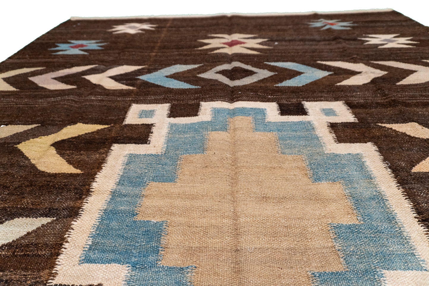 W 5.7 - L 8.4 - Kilim Fine/Wool Modern Rectangle - Finest Hand-Made Quality Wool - 63681
