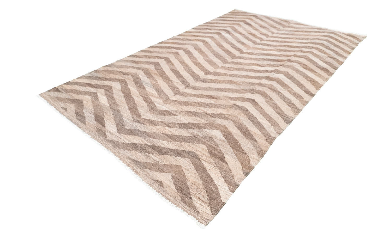 W 5.6 - L 9.9 - Kilim Fine/Wool Modern Rectangle - Finest Hand-Made Quality Wool - 63683