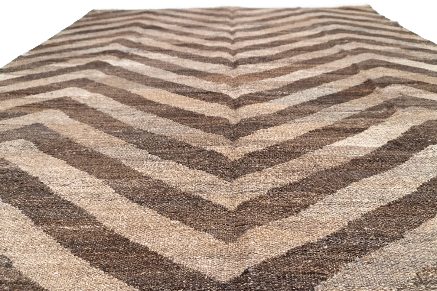 W 5.6 - L 9.9 - Kilim Fine/Wool Modern Rectangle - Finest Hand-Made Quality Wool - 63683