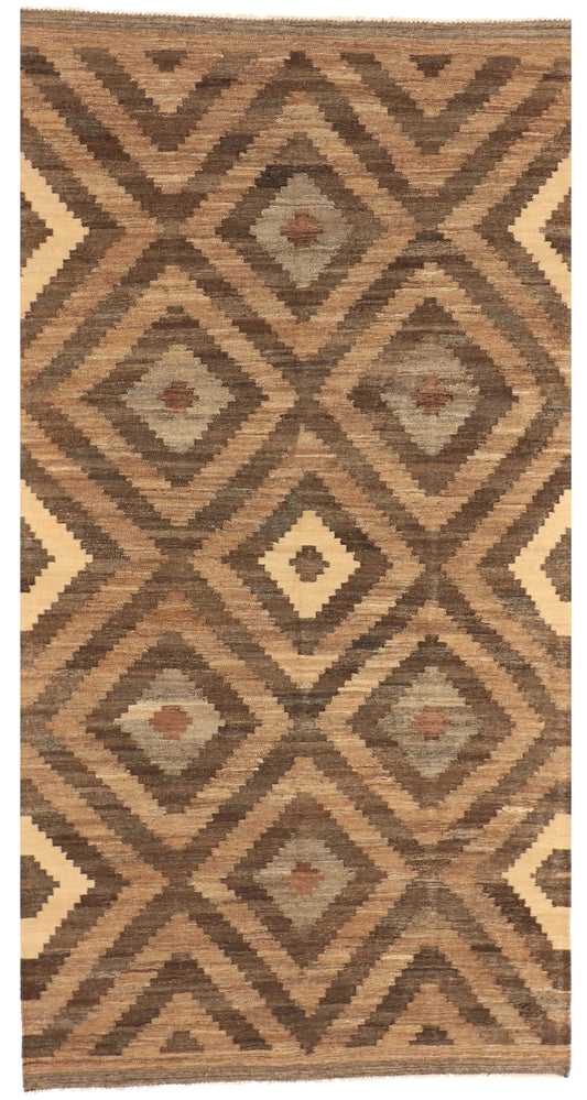 5.3 x 9.10 - Kilim Fine/Wool Modern Rectangle - Finest Hand-Made Quality Wool — 63686
