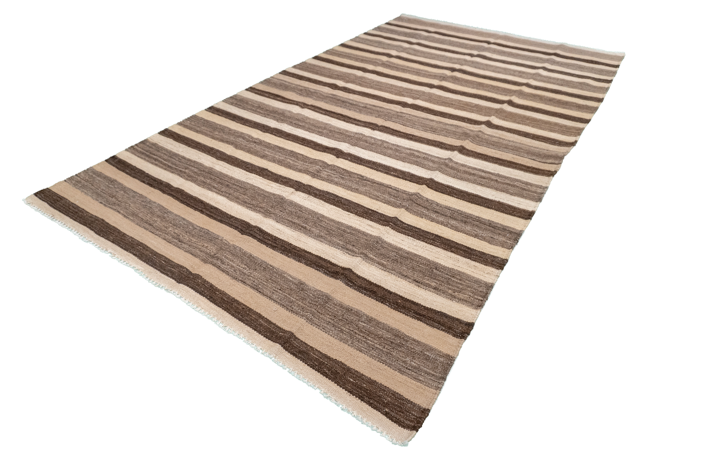 W 5.6 - L 9.7 - Kilim Fine/Wool Modern Rectangle - Finest Hand-Made Quality Wool - 63687
