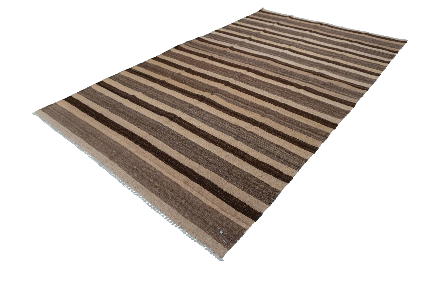 W 5.6 - L 9.7 - Kilim Fine/Wool Modern Rectangle - Finest Hand-Made Quality Wool - 63687