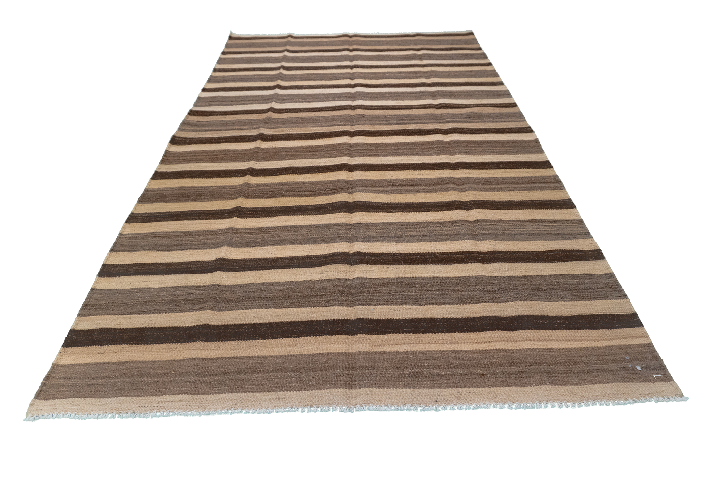 W 5.6 - L 9.7 - Kilim Fine/Wool Modern Rectangle - Finest Hand-Made Quality Wool - 63687