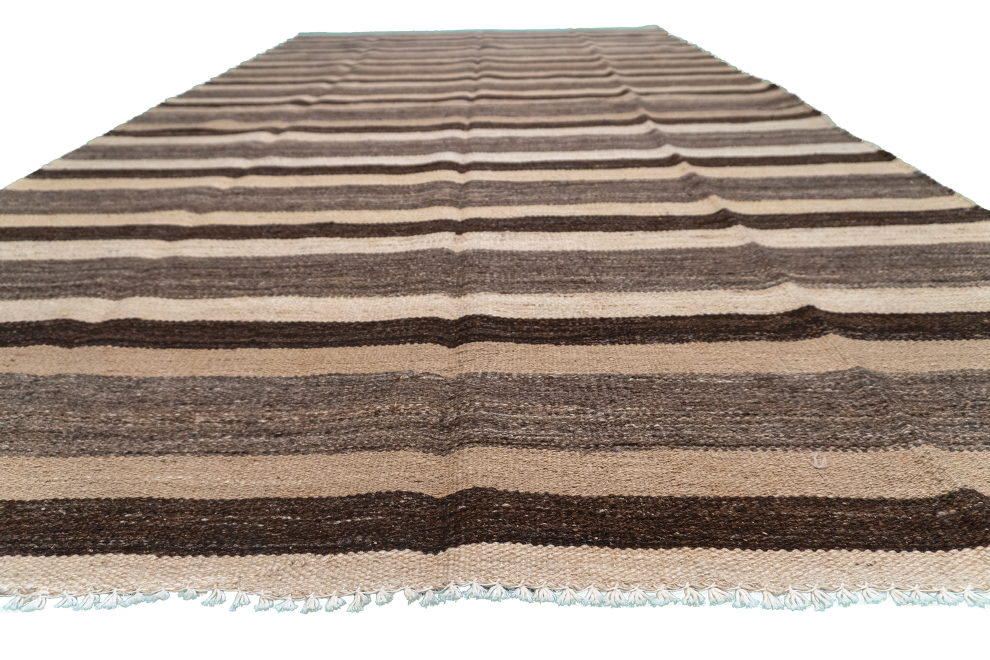 W 5.6 - L 9.7 - Kilim Fine/Wool Modern Rectangle - Finest Hand-Made Quality Wool - 63687