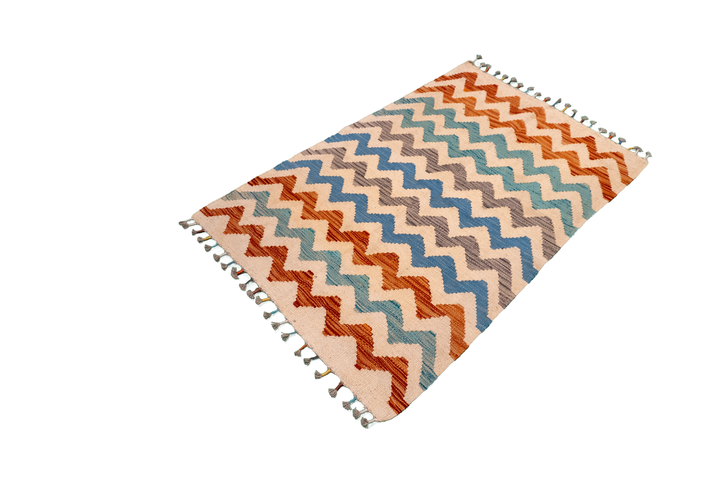 W 2.8 L 4.1 Kilim 100% Wool Hand-Woven All-Over Design - 63698