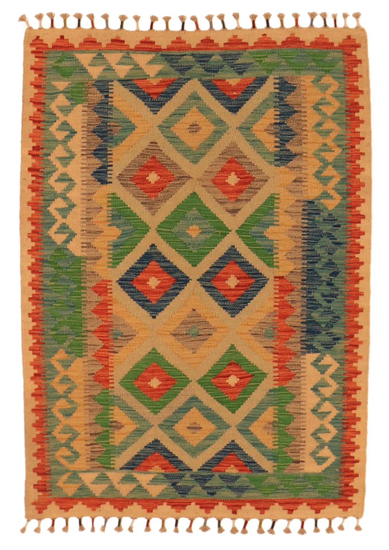 3.5 x 4.10 - Mountain Modern Fine/Wool All Over Rectangle - Finest Hand-Made Quality Wool — 63716