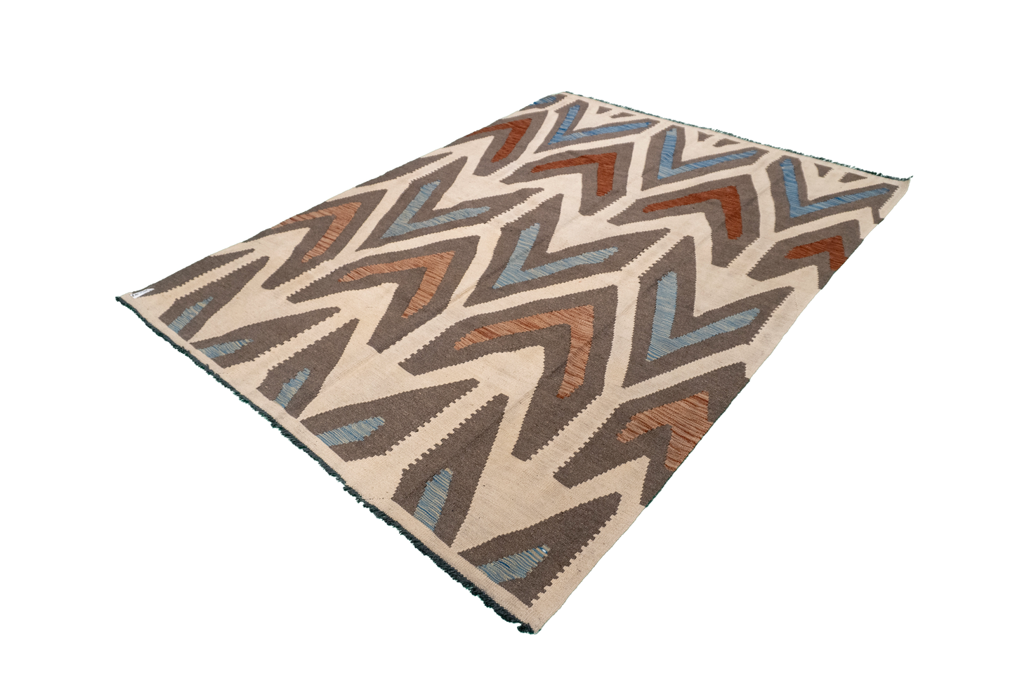 W 5 - L 6.7 - Kilim Fine/Wool All Over Rectangle - Finest Hand-Made Quality Wool - 63722