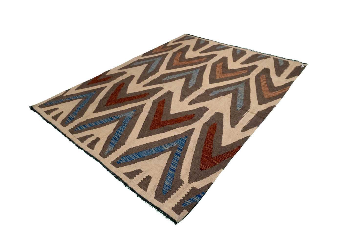 W 5 - L 6.7 - Kilim Fine/Wool All Over Rectangle - Finest Hand-Made Quality Wool - 63722