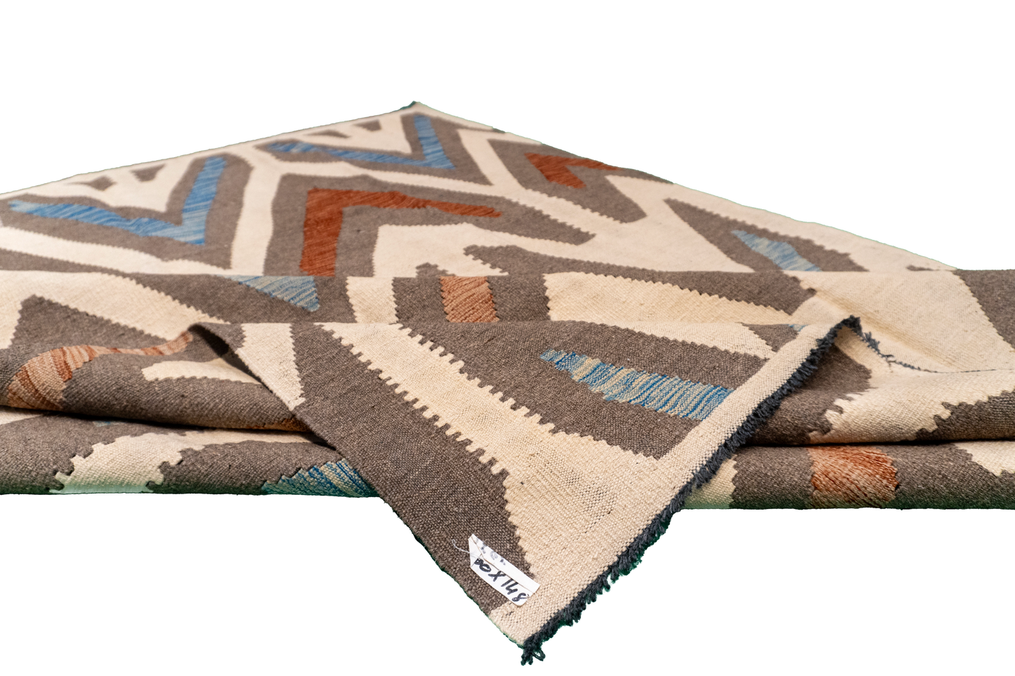 W 5 - L 6.7 - Kilim Fine/Wool All Over Rectangle - Finest Hand-Made Quality Wool - 63722