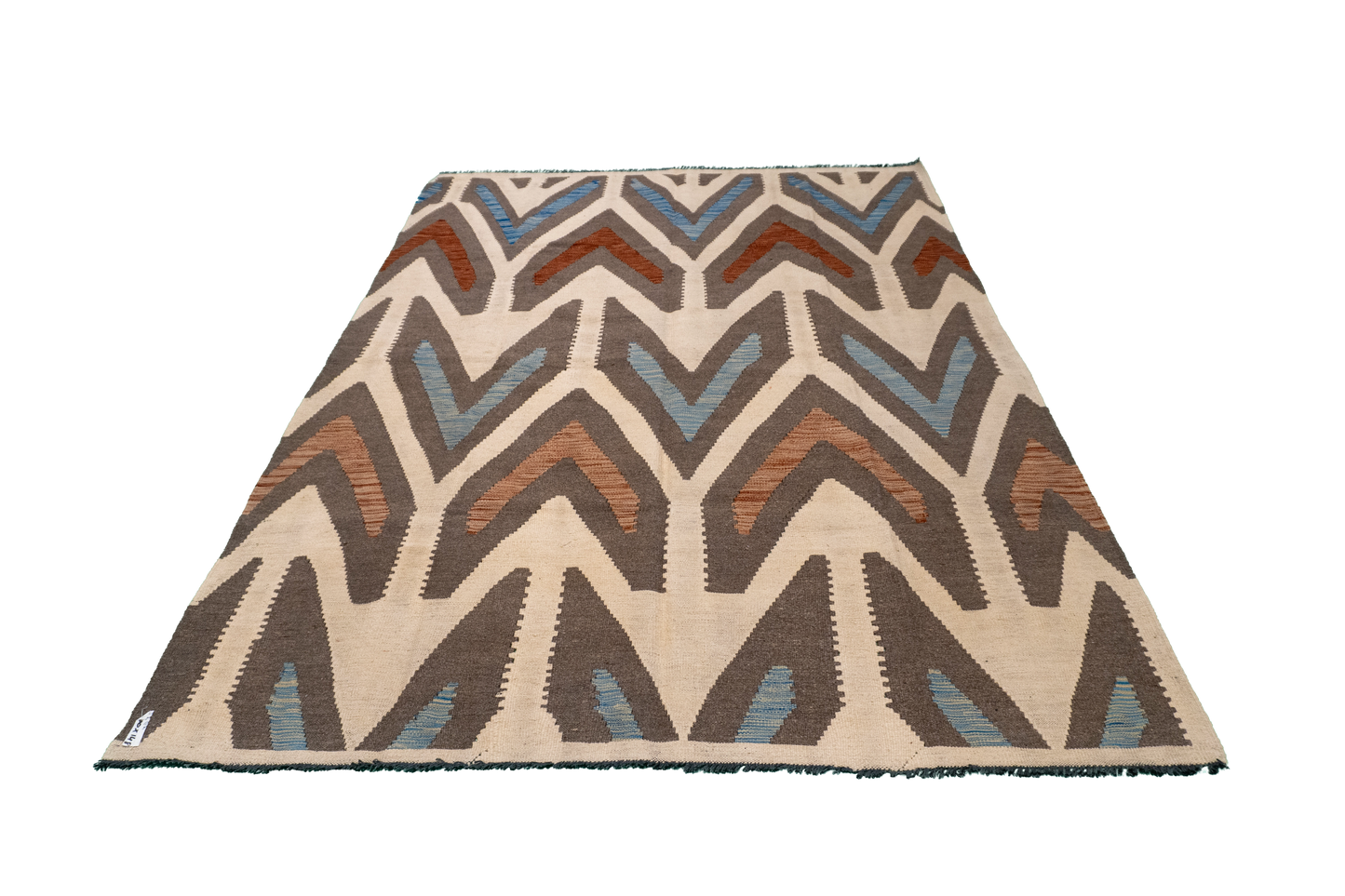 W 5 - L 6.7 - Kilim Fine/Wool All Over Rectangle - Finest Hand-Made Quality Wool - 63722