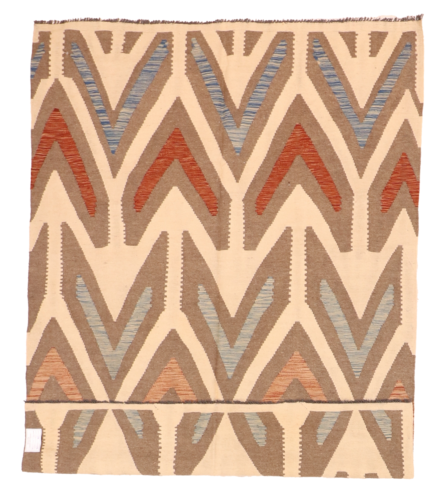W 5 - L 6.7 - Kilim Fine/Wool All Over Rectangle - Finest Hand-Made Quality Wool - 63722