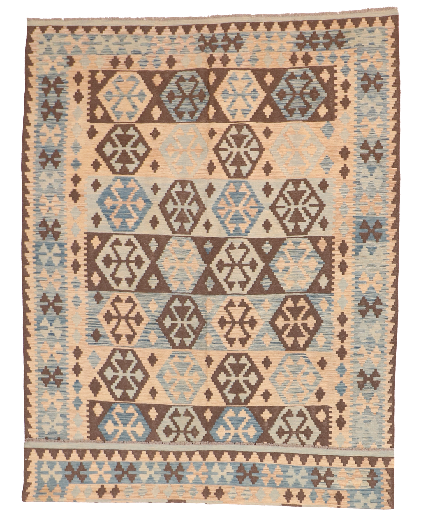 W 6.10 L 9.10 Kilim 100% Wool Hand-Woven All-Over Design - 63735