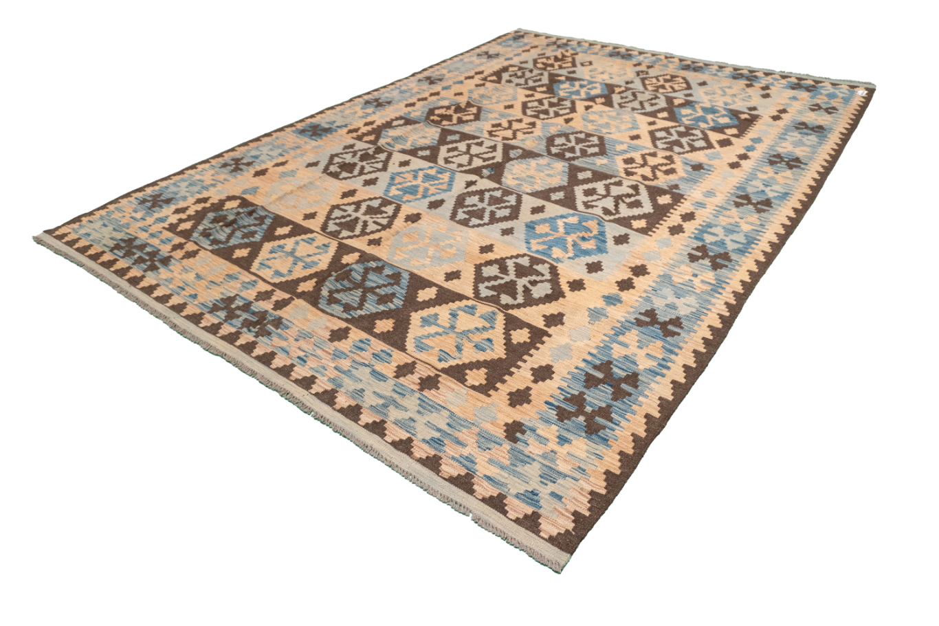 W 6.10 L 9.10 Kilim 100% Wool Hand-Woven All-Over Design - 63735