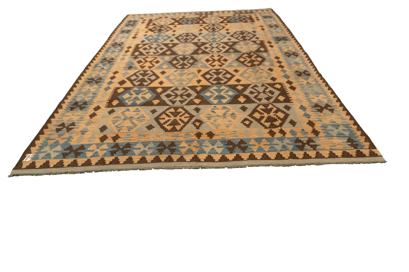 W 6.10 L 9.10 Kilim 100% Wool Hand-Woven All-Over Design - 63735